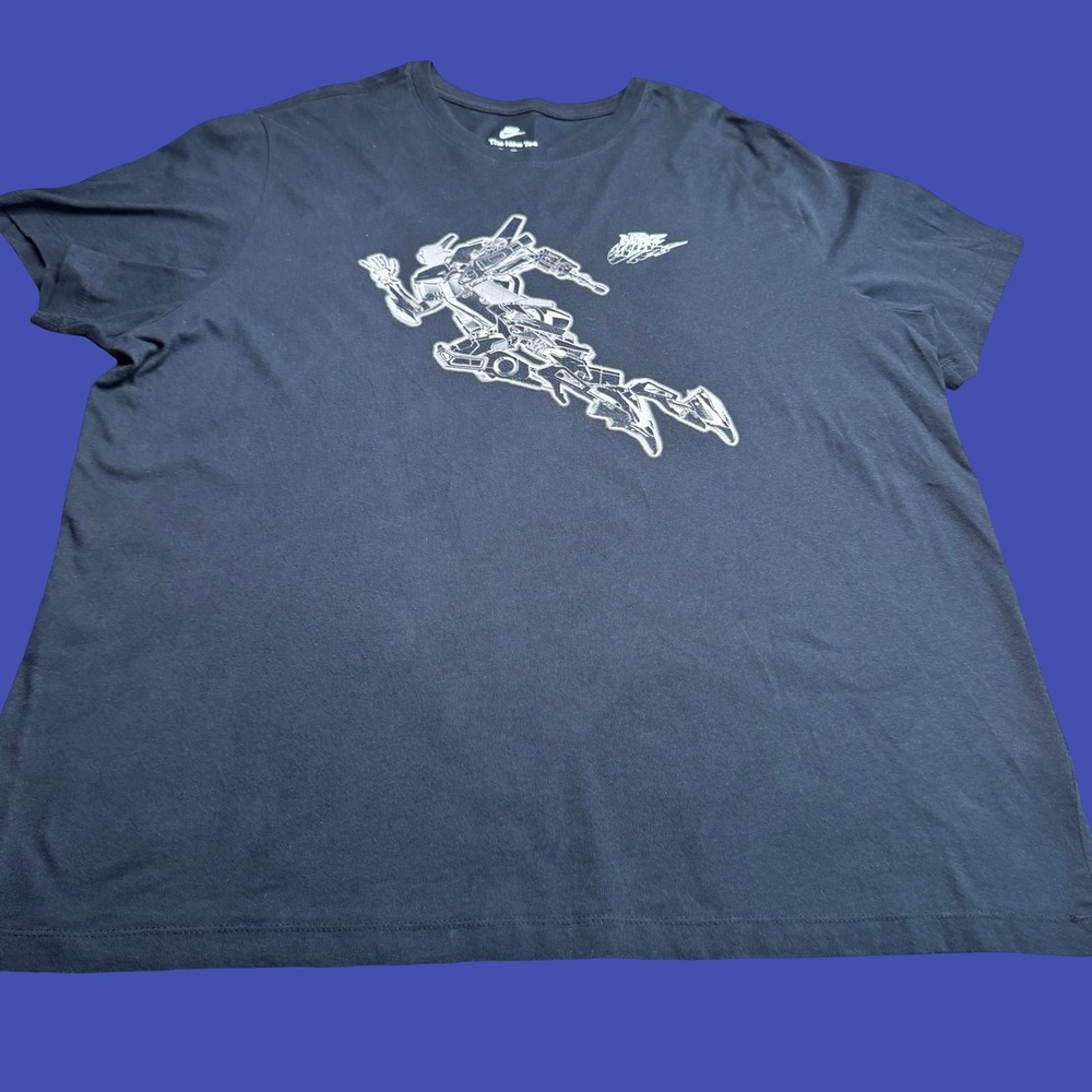 Nike T Shirt XXL Black Robot Mecha Sneaker Graphic The Nike Tee Streetwear